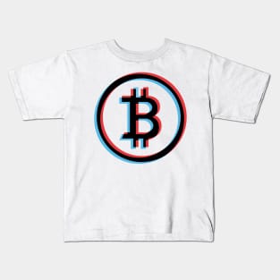 Bitcoin BTC Cool Logo Trader Cryptocurrency Lover Mining Kids T-Shirt